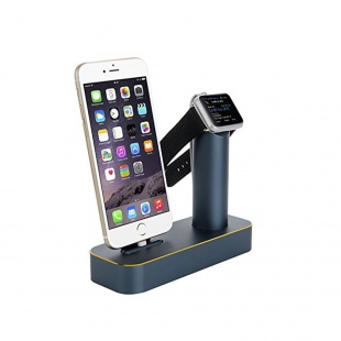 Док-станция COTEetCI Aluminum для Apple Watch и iPhone - Синий