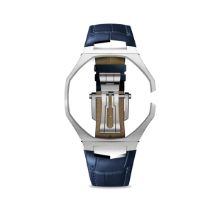 Аксессуары Golden Concept Royal Alligator для часов Swatch Royal Pop (Blue)