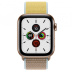 Apple Watch Series 5 // 44мм GPS + Cellular // Корпус из нержавеющей стали золотого цвета, спортивный браслет цвета «верблюжья шерсть»