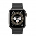 Apple Watch Series 6 // 44мм GPS + Cellular // Корпус из титана цвета «черный космос», кожаный браслет черного цвета, размер ремешка S/M