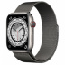 Apple Watch Series 7 // 45мм GPS + Cellular // Корпус из титана, миланский сетчатый браслет графитового цвета