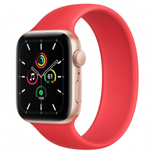 Apple Watch SE // 40мм GPS // Корпус из алюминия золотого цвета, монобраслет цвета (PRODUCT)RED (2020)