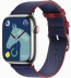 Apple Watch Series 9 Hermès // 45мм GPS+Cellular // Корпус из нержавеющей стали серебристого цвета, ремешок Twill Jump Single Tour цвета Navy/Rouge H