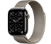 Apple Watch Series 11 // 42мм GPS+Cellular // Корпус из титана сланцевого цвета, миланский сетчатый браслет натурального цвета