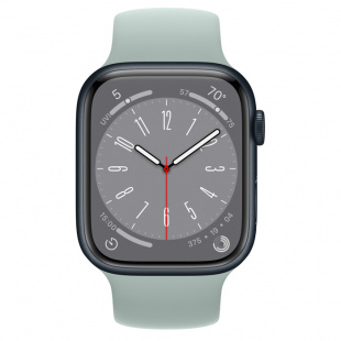Apple Watch Series 8 // 45мм GPS // Корпус из алюминия цвета "темная ночь", монобраслет цвета "суккулент"
