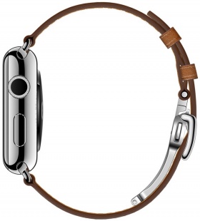 Apple Watch Series 2 Hermès 42мм Корпус из нержавеющей стали, ремешок Simple Tour из кожи Barenia цвета Fauve с раскладывающейся застёжкой