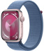 Apple Watch Series 9 // 45мм GPS // Корпус из алюминия розового цвета, спортивный браслет цвета "синяя зима"