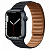 Купить Apple Watch Series 7 // 45мм GPS // Корпус из алюминия цвета «тёмная ночь», кожаный браслет цвета «тёмная ночь», размер ремешка M/L