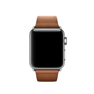 38/40мм Кожаный ремешок коричневого цвета с классической пряжкой для Apple Watch