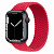 Купить Apple Watch Series 7 // 45мм GPS + Cellular // Корпус из алюминия цвета «тёмная ночь», плетёный монобраслет цвета (PRODUCT)RED