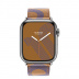 Apple Watch Series 7 Hermès // 41мм GPS + Cellular // Корпус из нержавеющей стали серебристого цвета, ремешок Single Tour Circuit H цвета Biscuit/Bleu Électrique