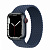 Купить Apple Watch Series 7 // 41мм GPS + Cellular // Корпус из алюминия цвета «тёмная ночь», плетёный монобраслет цвета «синий омут»