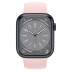 Apple Watch Series 8 // 45мм GPS + Cellular // Корпус из алюминия цвета "темная ночь", монобраслет цвета "розовый мел"
