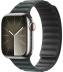 Apple Watch Series 9 // 45мм GPS+Cellular // Корпус из нержавеющей стали серебристого цвета, браслет цвета "вечнозеленый", размер M/L