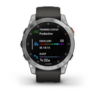 Умные часы Garmin Epix Gen 2 (47mm), стальной корпус, серый силиконовый ремешок