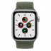 Apple Watch SE // 44мм GPS // Корпус из алюминия серебристого цвета, плетёный монобраслет цвета «Зелёные холмы» (2020)