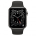 Apple Watch Series 6 // 40мм GPS + Cellular // Корпус из нержавеющей стали графитового цвета, спортивный ремешок черного цвета