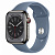 Купить Apple Watch Series 8 // 45мм GPS + Cellular // Корпус из нержавеющей стали графитового цвета, спортивный ремешок сланцево-синего цвета