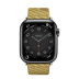 Apple Watch Series 7 Hermès // 45мм GPS + Cellular // Корпус из нержавеющей стали цвета «черный космос», ремешок Hermès Simple Tour Jumping цвета Kraft/Lime
