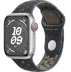Apple Watch Series 9 // 41мм GPS+Cellular // Корпус из алюминия серебристого цвета, спортивный ремешок Nike цвета "полуночное небо"