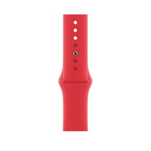Apple Watch Series 6 // 44мм GPS + Cellular // Корпус из нержавеющей стали серебристого цвета, спортивный ремешок цвета (PRODUCT)RED