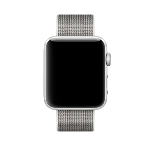 42/44мм Ремешок из плетёного нейлона жемчужного цвета для Apple Watch