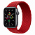 Купить Apple Watch SE // 44мм GPS // Корпус из алюминия цвета «серый космос», плетёный монобраслет цвета PRODUCT(RED) (2020)