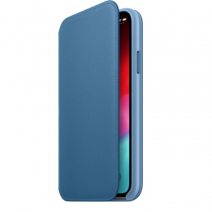 Кожаный чехол Folio для iPhone X / Xs, цвет «лазурная волна», оригинальный Apple