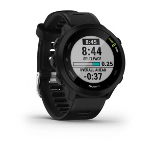 Беговые умные часы Garmin Forerunner 55 (42mm), черный корпус, черный силиконовый ремешок