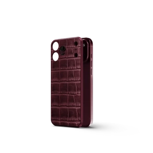 Магнитная накладка Golden Concept Magnetic Shield для iPhone 18 Pro, Croco Embossed (Burgundy)