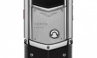 Vertu Signature Stainless steel Black Leather