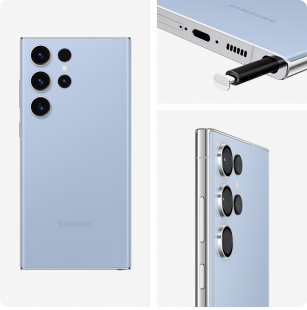 Смартфон Samsung Galaxy S23 Ultra, 12Гб/256Гб, Голубое небо (Эксклюзивный цвет)