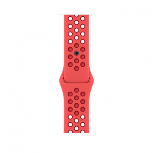 Apple Watch Series 8 // 41мм GPS // Корпус из алюминия цвета "темная ночь", спортивный ремешок Nike цвета "ярко-малиновый/спортивный красный"