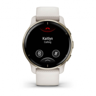 Умные часы Garmin Venu 2 Plus (43mm), корпус цвета "кремовое золото", силиконовый ремешок цвета слоновой кости