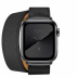 Apple Watch Series 5 Hermès // 40мм GPS + Cellular // Корпус из нержавеющей стали цвета "серый космос", ремешок Double Tour из кожи Swift цвета Noir 