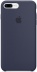 Силиконовый чехол для iPhone 7+ (Plus)/8+ (Plus), тёмно-синий цвет, оригинальный Apple