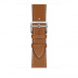 Apple Watch Series 5 Hermès // 40мм GPS + Cellular // Корпус из нержавеющей стали, ремешок Single Tour из кожи Swift цвета Fauve