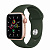 Купить Apple Watch SE // 40мм GPS + Cellular // Корпус из алюминия золотого цвета, спортивный ремешок цвета «Кипрский зелёный» (2020)