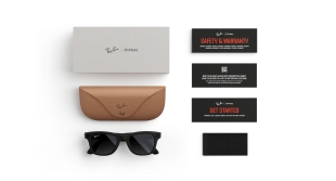 Умные очки Ray-Ban  Wayfarer (2-gen) (Черная матовая оправа, градиентные графитовые линзы)