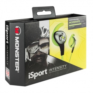 Наушники с микрофоном Monster iSport Intensity (Green)