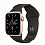 Купить Apple Watch SE // 40мм GPS + Cellular // Корпус из алюминия золотого цвета, спортивный ремешок чёрного цвета (2020)