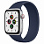 Купить Apple Watch SE // 44мм GPS + Cellular // Корпус из алюминия серебристого цвета, монобраслет цвета «Тёмный ультрамарин» (2020)