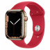 Apple Watch Series 7 // 45мм GPS + Cellular // Корпус из нержавеющей стали золотого цвета, спортивный ремешок цвета (PRODUCT)RED