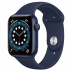 Apple Watch Series 6 // 44мм GPS // Корпус из алюминия синего цвета, спортивный ремешок цвета «Тёмный ультрамарин»