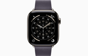 Apple Watch Series 11 // 42мм GPS+Cellular // Корпус из титана нейтрального цвета, ремешок цвета "полуночный фиолетовый", с современной пряжкой (Modern Buckle)