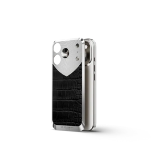 Чехол Golden Concept для iPhone 17 Pro Max, Magnetic Shield, Alligator Edition - Matte Black 