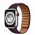 Купить Apple Watch Series 7 // 41мм GPS + Cellular // Корпус из титана, кожаный браслет цвета «тёмная вишня», размер ремешка M/L