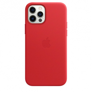 Кожаный чехол MagSafe для iPhone 12 Pro Max, цвет (PRODUCT)RED