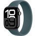 Apple Watch Series 10 // 42мм GPS (Custom) // Черный глянцевый корпус из алюминия, монобраслет цвета "зеленое озеро"