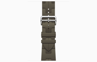 Apple Watch Series 9 Hermès // 45мм GPS+Cellular // Корпус из нержавеющей стали цвета "черный космос", ремешок Kilim Single Tour цвета Kaki с раскладывающейся застёжкой (Deployment Buckle)